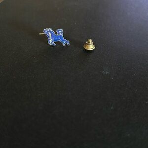 Vintage blue unicorn pin